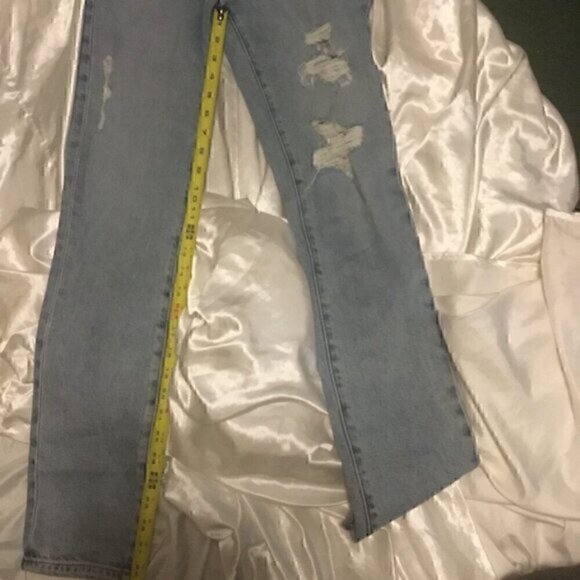 J Brand Destroyed Light Wash Destroyed Distressed Straight  leg Jeans 25 - Picture 9 of 14